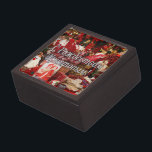 C Рождеством Христовым! Merry Christmas, Russian w Gift Box<br><div class="desc">C Рождеством Христовым! Merry Christmas in Russian.  Table of Christmas decorations in a store. White font</div>