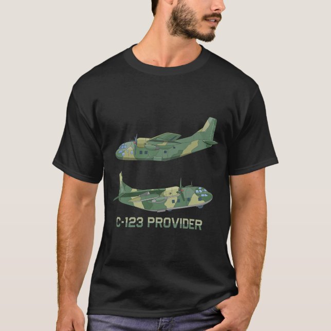 C-123 Provider American Military Transport Aircraf T-Shirt (Front)