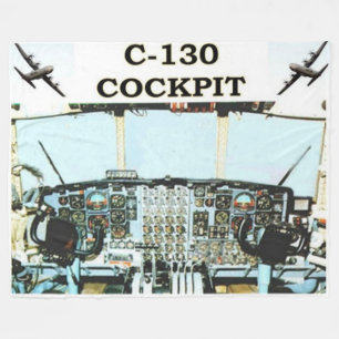C-130 COCKPIT FLEECE BLANKET