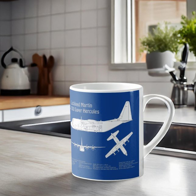 C-130 Hercules - Airplane Blueprint Plans ABD Coffee Mug (Creator Uploaded)
