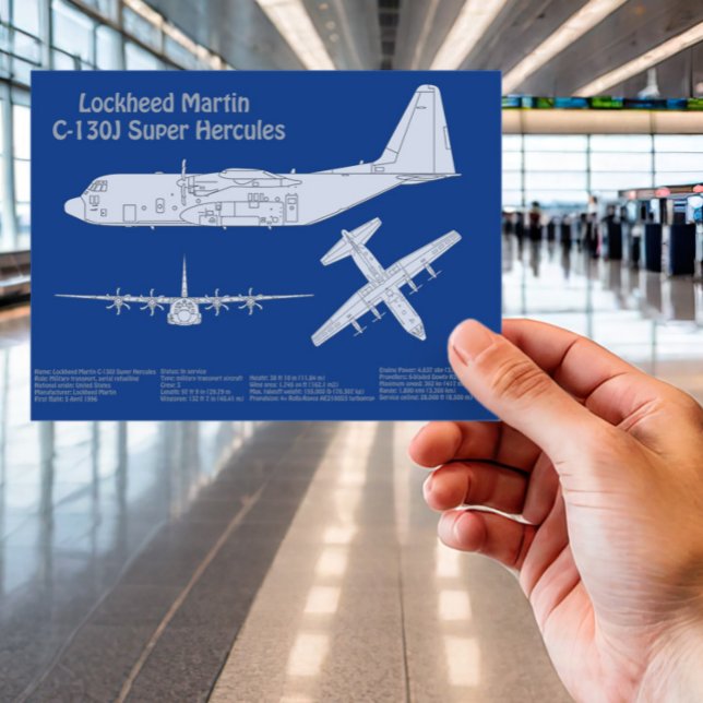 C-130 Hercules - Airplane Blueprint Plans ABD Postcard (Creator Uploaded)
