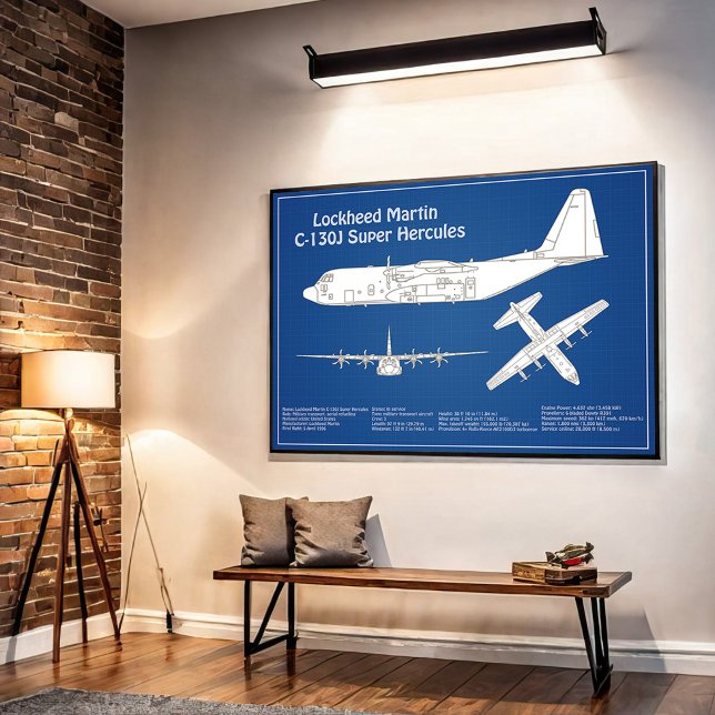 C-130 Hercules - Airplane Blueprint Plans ABD Poster (Creator Uploaded)