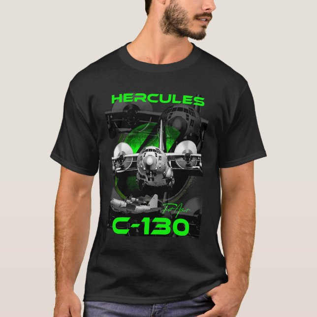 C-130 Hercules Military Aircraft T-Shirt (Front)