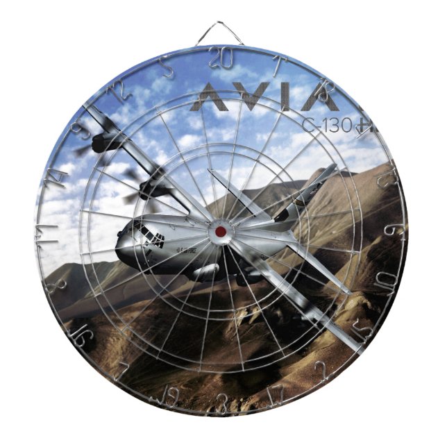C-130 HERCULES Military Airplane Dartboard (Front)