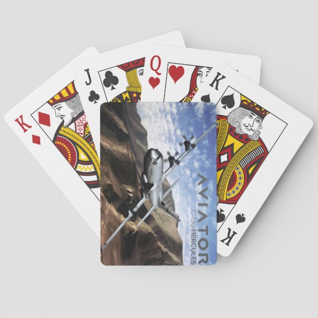 C-130 HERCULES Military Airplane Playing Cards (Back)
