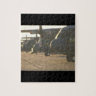 C-130 Hercules on ramp_Military Aircraft Jigsaw Puzzle