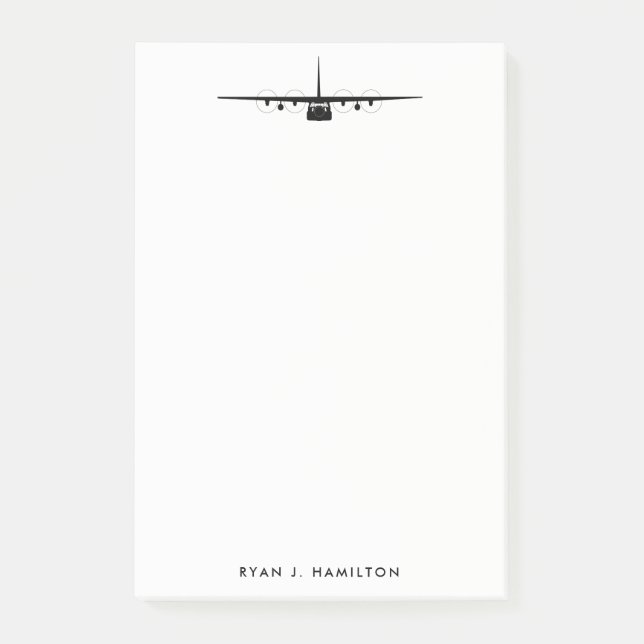 C-130 Hercules Personalize Post-It Note Pad (Front)