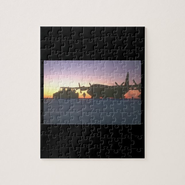 C-130 Hercules transport being_Military Aircraft Jigsaw Puzzle (Vertical)
