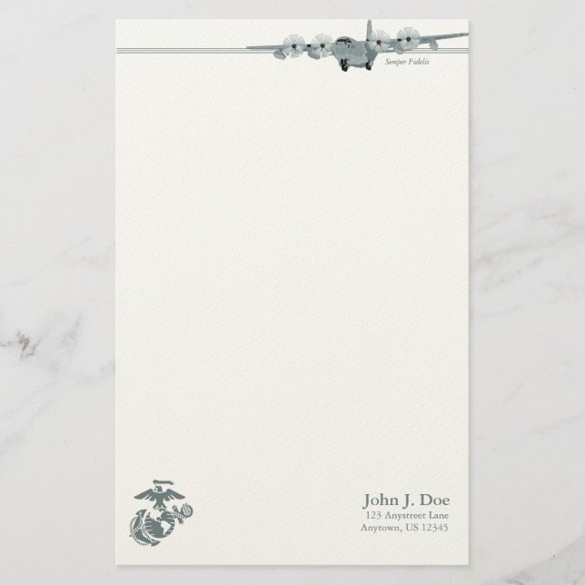 C-130 USMC Aviation Stationery (Front)