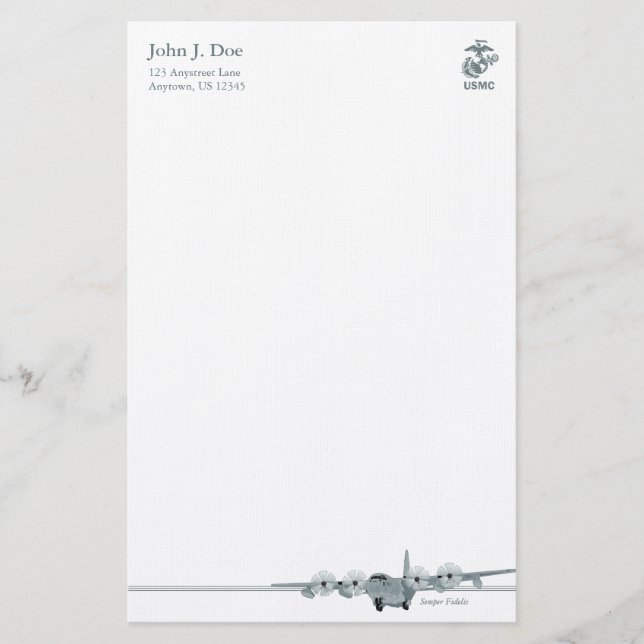 C-130 USMC Aviation Stationery (Front)