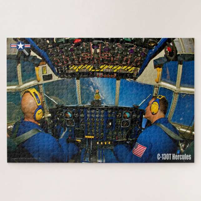 C-130T HERCULES COCKPIT (20x30 INCH) Jigsaw Puzzle (Horizontal)