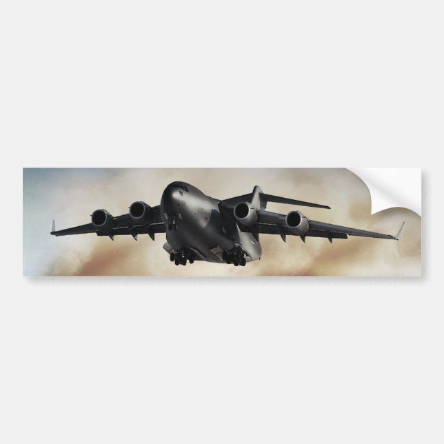 C-17 Globemaster Cargo Airplane Bumper Sticker (Front)
