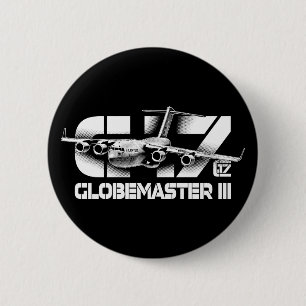C-17 Globemaster III Round Button Button