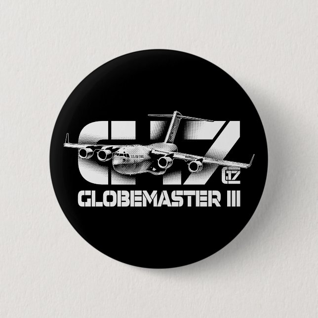 C-17 Globemaster III Round Button Button (Front)