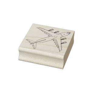 C-17 Globemaster Line Art Rubber Stamp