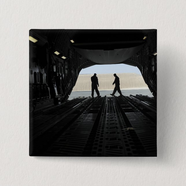 C-17A Globemaster III loadmasters 2 Inch Square Button (Front)