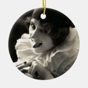 C. 1910 Pretty Woman's Taunt Ceramic Ornament