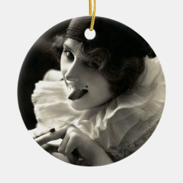 C. 1910 Pretty Woman's Taunt Ceramic Ornament (Front)