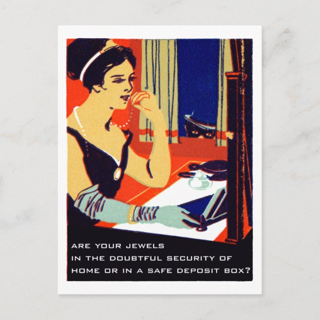 C. 1915 Are Your Jewels Safe Postcard (Front)