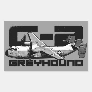 C-2 Greyhound Rectangle Stickers