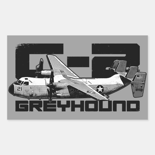 C-2 Greyhound Rectangle Stickers (Front)