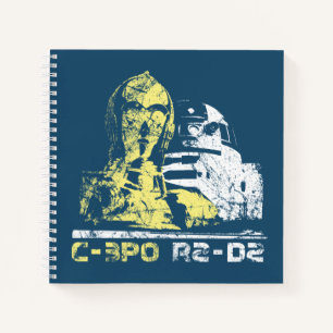 C-3PO & R2-D2 Vintage Notebook