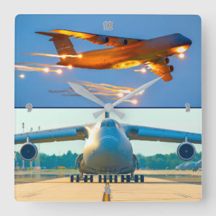C-5 GALAXY SQUARE WALL CLOCK