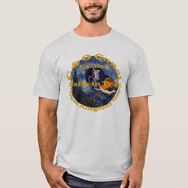 C and O Canal Great Allegheny Gap Cycling Bicycle  T-Shirt (Front)