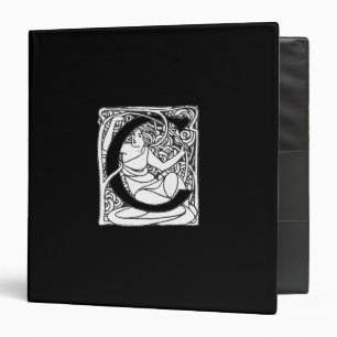 C-Art Nouveau Lady Initial Binder