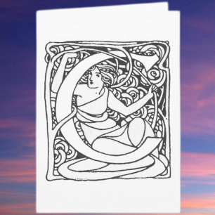 C-Art Nouveau Lady Initiale