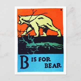 C.B. Falls - B is for Bear Postcard