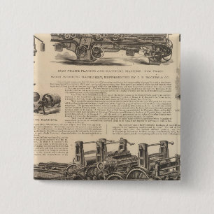 C B Rogers and Company 2 Inch Square Button