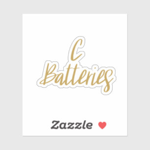 C Batteries Storage Sticker