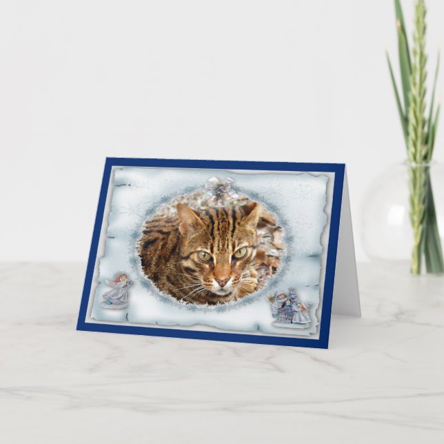 c-bengal-cat-9 holiday card (Front)