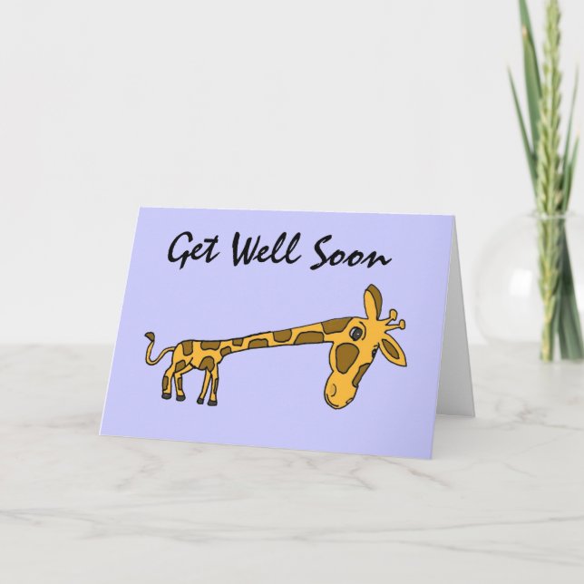 C.C la girafe drôle obtiennent la carte bonne (Devant)