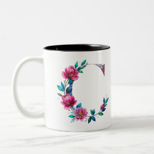C Café Mug - Design floral pour le don