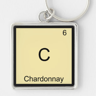 C - Chardonnay Funny Chemistry Element Symbol Tee Keychain