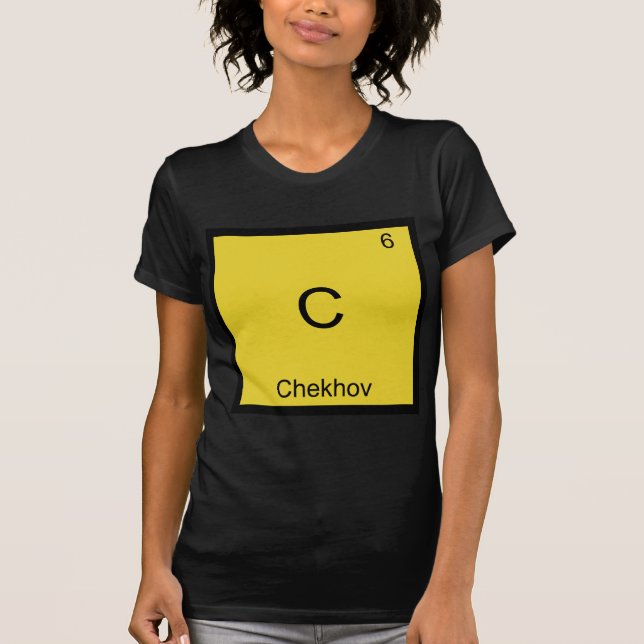 C- Chekhov Funny Chemistry Element Symbol T-Shirt (Front)