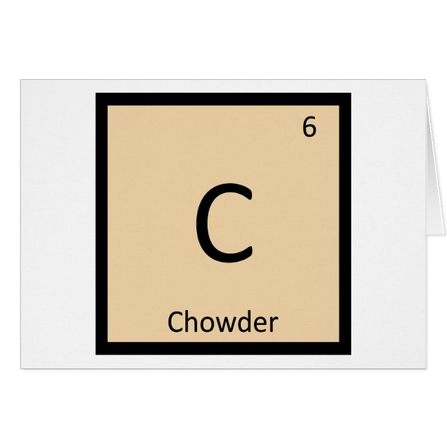 C - Chowder Chemistry Periodic Table Symbol (Front Horizontal)