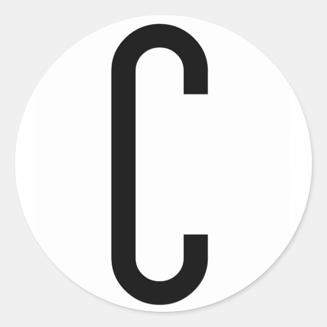C CLASSIC ROUND STICKER (Front)