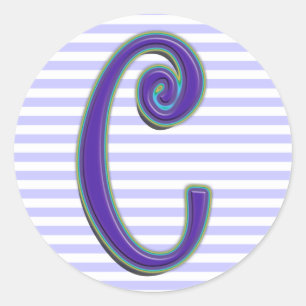 C CLASSIC ROUND STICKER