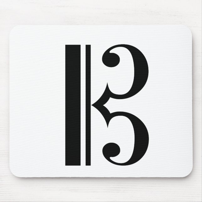 C-Clef Alto Clef Tenor Clef Viola Music Mouse Pad (Front)
