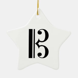 C-Clef Ceramic Ornament