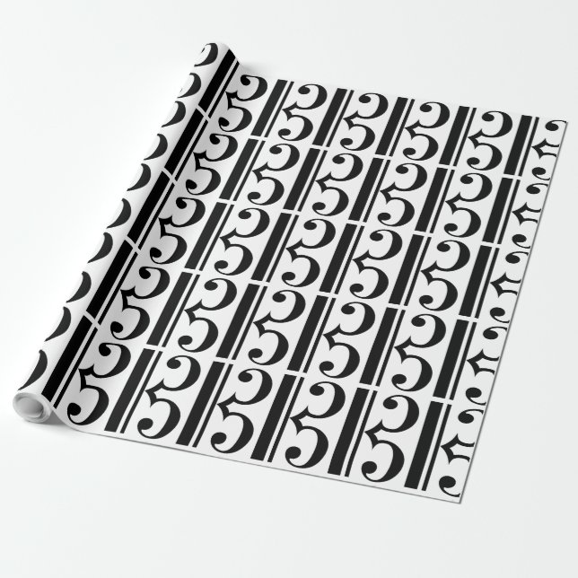C-Clef Wrapping Paper (Unrolled)