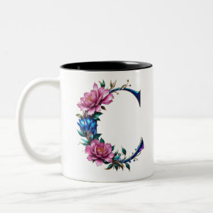 C Coffee Mug – Floral Design for Gifting