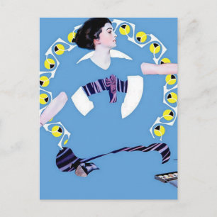 C Coles Phillips “A Troublesome Toy” Fadeaway Girl Postcard
