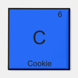 C - Cookie Chemistry Element Symbol Funny Magnet