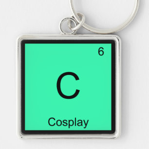 C - Cosplay Chemistry Element Symbol Costume Tee Keychain