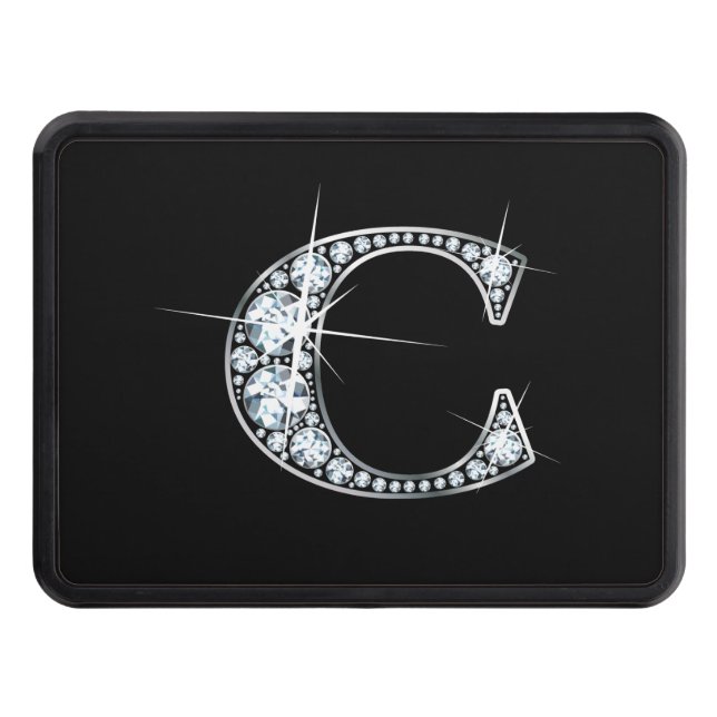 C "Diamond Bling" Trailer Hitch Cover (Front)