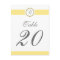 C Dot Circle Monogram Table Number (Yellow / Grey)